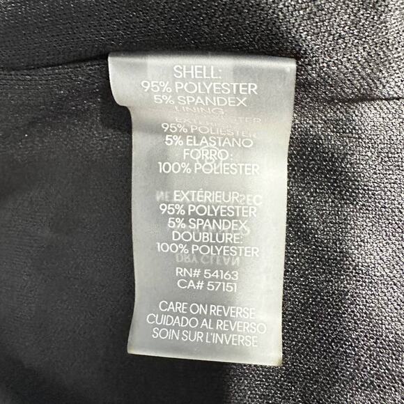 Calvin Klein Dress Women's Size 10 Black Ruched-Waist Surplice-Neck Dress NWT - Picture 9 of 12